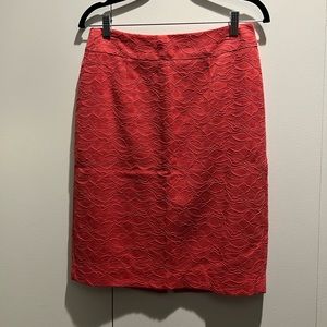 Banana Republic embroidered pencil skirt - Salmon color